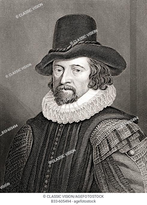 Francis Bacon, 1st Viscount St Alban 1561 to 1626  English philosopher statesman essayist from 19th century print