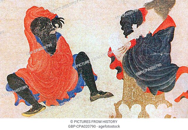 Central Asia, Siyah Kalem School, 15th century: Two demons at their toilet