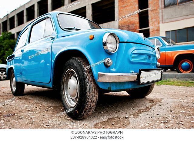 Podol, Ukraine - May 19, 2016: Classic soviet retro city car ZAZ-965 A Zaporozhets, produced at 1962-1969