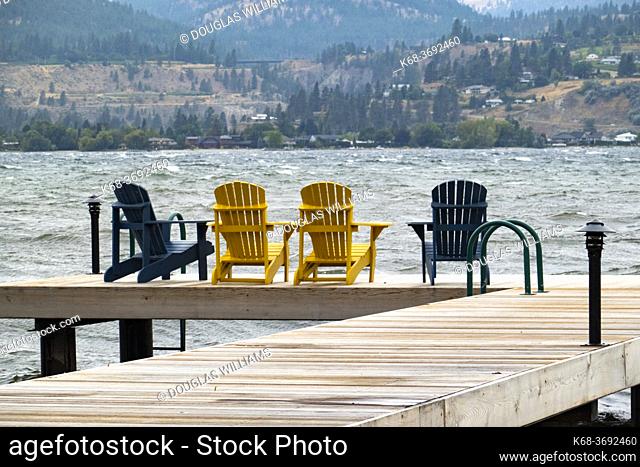 A dock on Okanagan Lake, BC, Canada