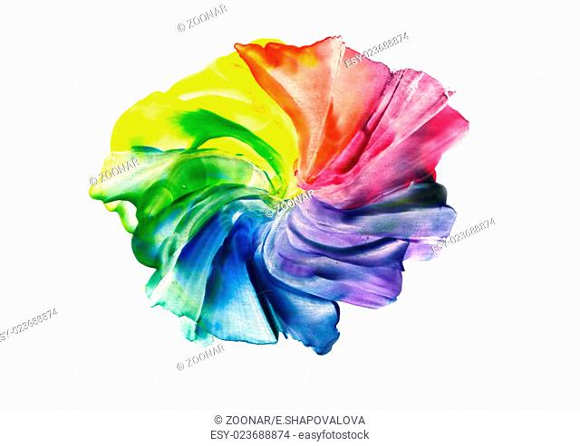 watercolor abstract iridescent flower