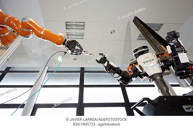 HIRO robot, Humanoid robot for automotive assembly tasks in collaboration with people and and LWR robot, using haptic teleoperation with force feedback  Safety...