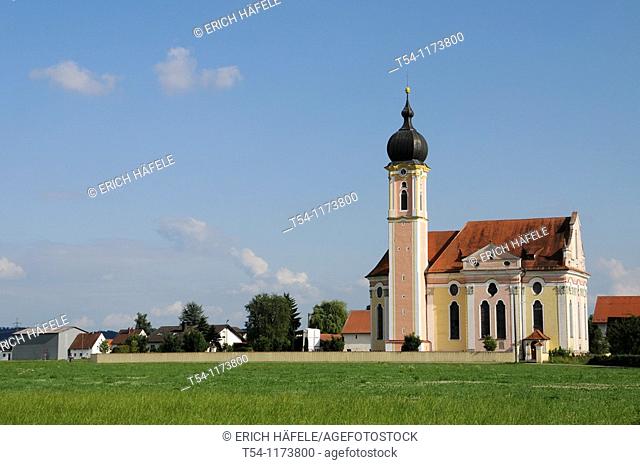 Baroque church of Pless in Bavaria
