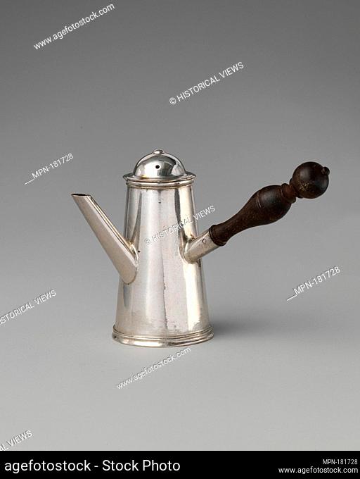 Miniature coffeepot with cover. Artist: David Clayton (British, active 1689); Date: ca. 1720-30; Culture: British, London; Medium: Silver