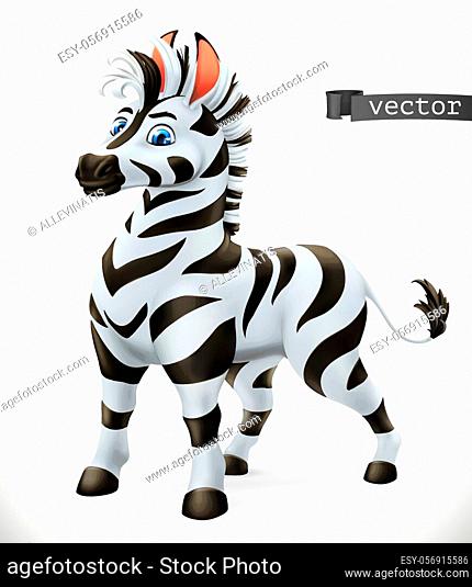 zebra animal cartoon icon over white background. vector illustration, Stock  Vector, Vector And Low Budget Royalty Free Image. Pic. ESY-042313394 |  agefotostock
