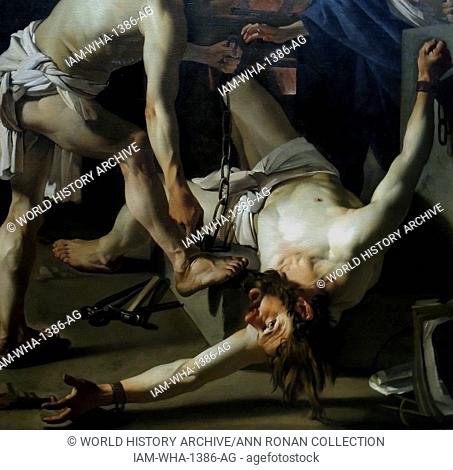 Prometheus Being Chained by Vulcan Dirck van Baburen (c.1595-1624) oil on canvas, 1623. Prometheus stole fire from the gods and gave it to mankind