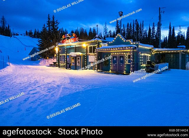 Evening at Silver Star ski resort near Vernon, BC, Canada