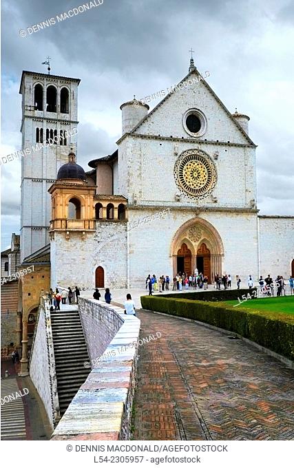Basilica Saint Francis Assisi Catholic Church Italy Tuscany Umbria IT EU Europe