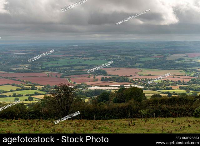 Quantock Hills landscape near West Bagborough, Somerset, England, UK