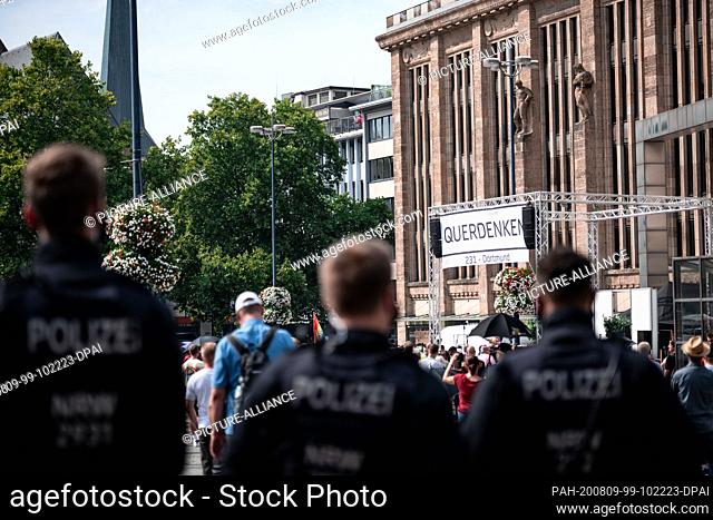 09 August 2020, North Rhine-Westphalia, Dortmund: The organization ""Querdenken-231"" has registered a demonstration in Dortmund under the motto ""Festival for...