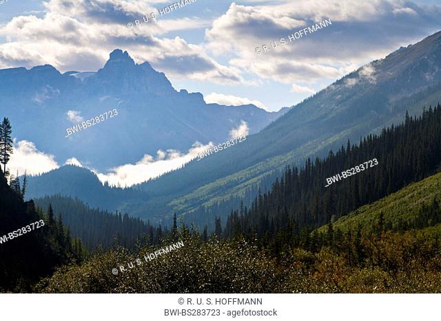 panoramic view of a mountain landscape, Canada, British Columbia