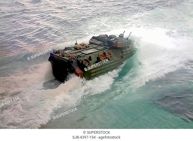 Amphibious Assault Vehicle in the Water