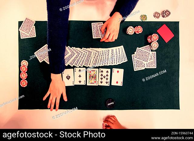 Image of Texas Holdem (poker). Shooting Location: Tokyo metropolitan area
