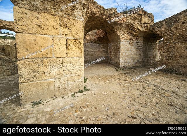 Arch. Baths of Antoninus. Archeological Site of Carthage. Carthage, Tunisia, Africa