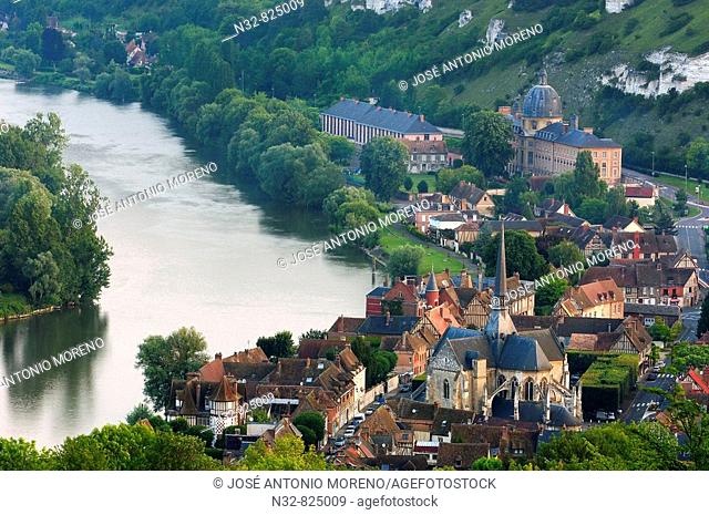 Meander of Seine river, Les Andelys Seine valley, Normandy, France