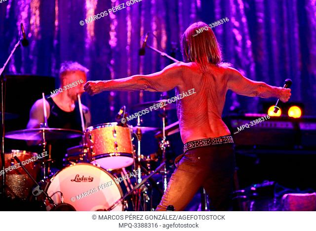 Iggy Pop at the Madcool Festival Madrid concert.July 11, 2019