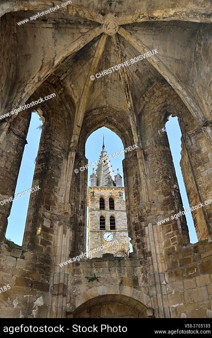 France, Aude, Alet-les-Bains, Notre-Dame abbey and Saint-Andre church