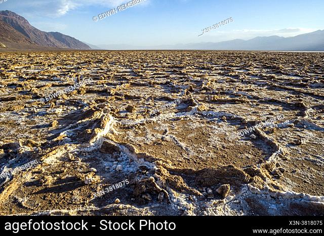 Death Valley - Badwater salt flat , Lowest point in USA