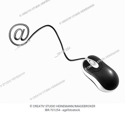 Computer mouse, @ symbol