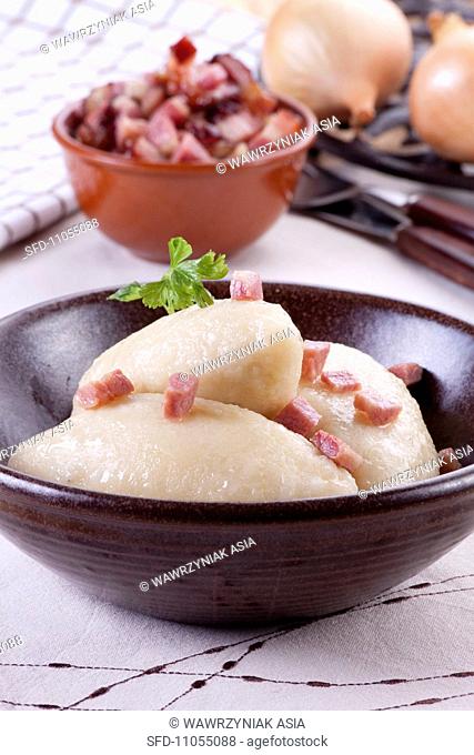 Cepelinai Lithuanian potato dumplings filled with meat