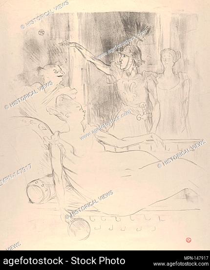 A Scene from Offenbach's La Belle Hélène. Artist: Henri de Toulouse-Lautrec (French, Albi 1864-1901 Saint-André-du-Bois); Date: 1900; Medium: Lithograph;...