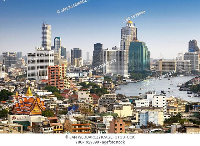 Thailand - Bangkok city aerial view from The Grand China Princess Hotel, Bangkok