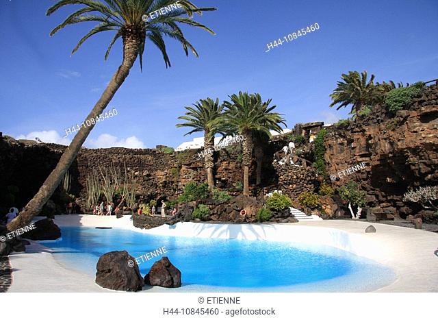 Lanzarote island, Spain, Europe, Canary islands, Jameos del Agua, travel, volcanism, volcanic Landscape, scenery, arti