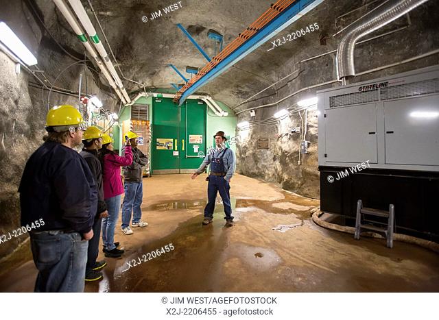 Soudan, Minnesota - Tour guide James Juip leads tourists through the Soudan Underground Laboratory, where scientists research the fundamental structure of the...