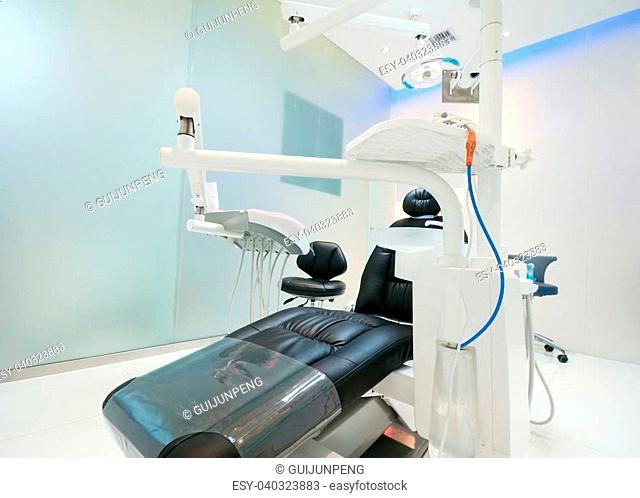 The white interior of a dentist office. Dentist office