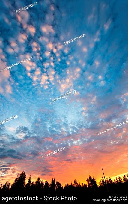 Beautiful light and clouds at sunrise nature sky background