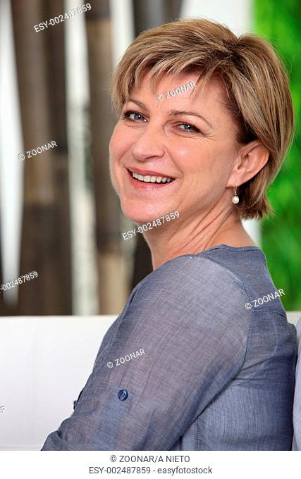 50 years old lady smiling
