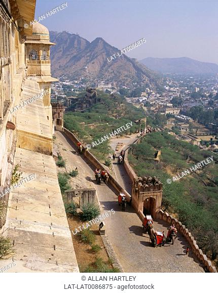 The Amber Fort is located in Amber, 11 km from Jaipur. Built over the remnants of an earlier structure, the hilltop palace complex which stands to this date was...
