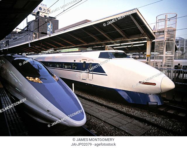 Bullet Train and Nozomi 500, Tokyo station, Japan