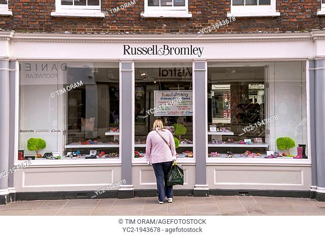 The Russell & Bromley Shop store in Salisbury , Wiltshire , England , Britain , Uk