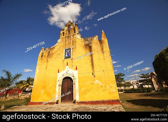 View of the Santa Ana Church-Iglesia De Santa Ana at the historic center, Valladolid, Riviera Maya, Yucatan State, Mexico, Central America