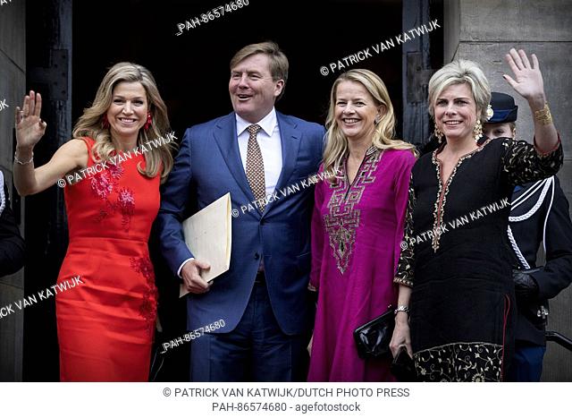 King Willem-Alexander, Queen Maxima (L), Princess Mabel and Princess Laurentien (R) of The Netherlands attend the award ceremony of the Prince Claus Prize 2016...