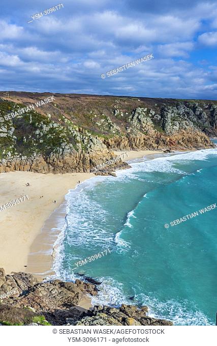 The beach at Porthcurno, Cornwall, England, United Kingdom, Europe