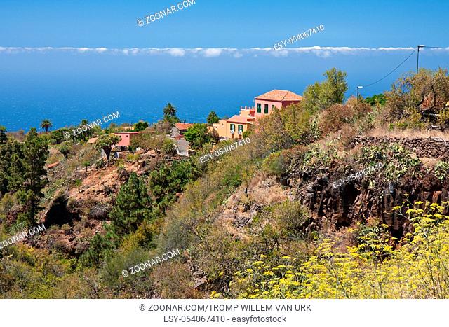 Houses at coast of La Palma, Canary Islands, Spain
