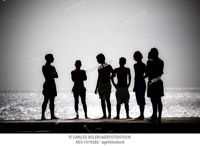 Young swimmers, Madeira, Portugal