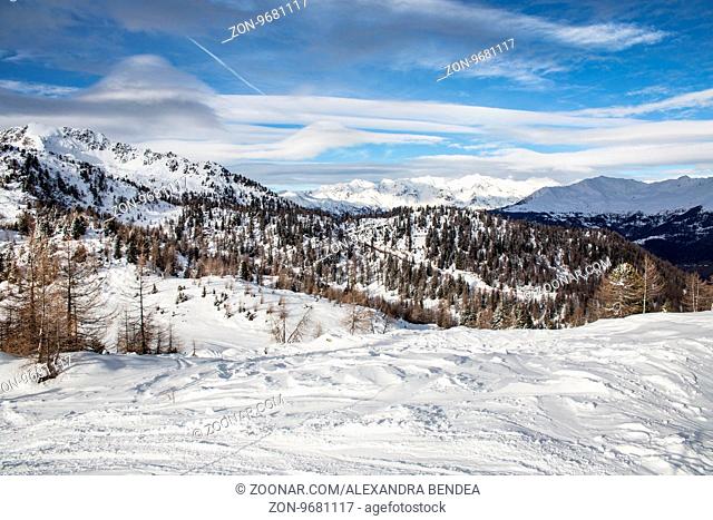 Madonna di Campiglio Ski Resort during skiing season