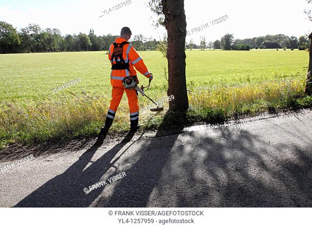 Cutting grass, The Netherlands