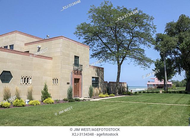 Beverly Shores, Indiana - The Century of Progress Historic District in Indiana Dunes National Lakeshore, at the southern end of Lake Michigan