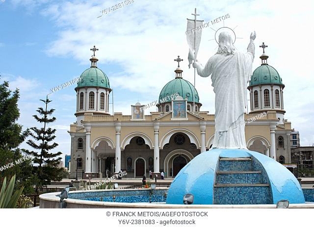 Bole Medhanialem orthodox cathedral. Addis Ababa ( Ethiopia)
