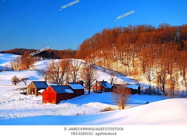 A Vermont Farm under a blanket of snow