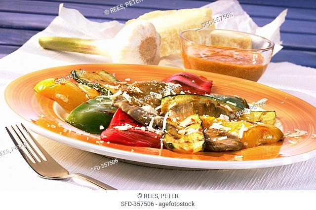 Colourful vegetable carpaccio