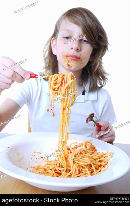 Spaghetti essen