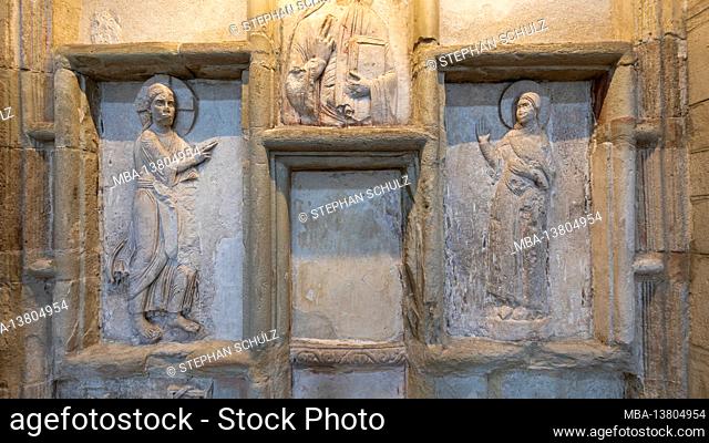 Germany, Saxony-Anhalt, Gernrode, Holy Sepulcher in the collegiate church St. Cyriakus, is considered the oldest German replica of the Holy Sepulcher of...