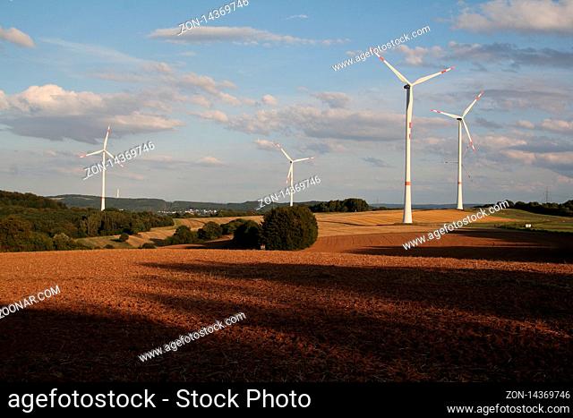 Windkraftraeder, Schiffweiler, Saarland, D - Wind Energy, Schiffweiler, Saarland, Germany