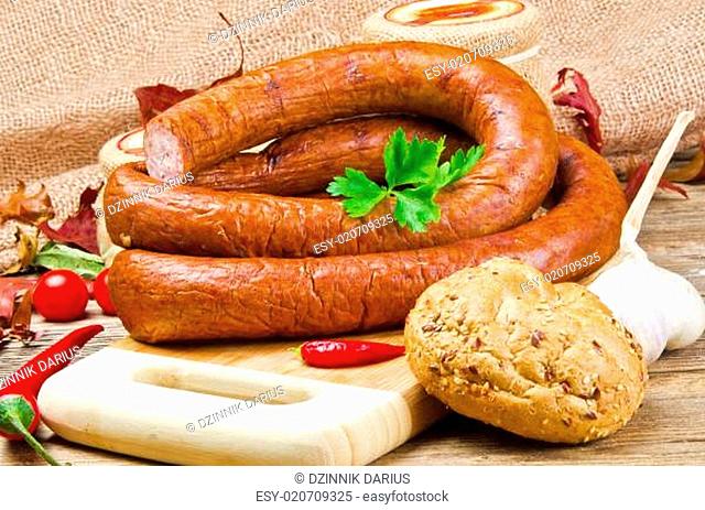 Home-baked Polish sausage (Swojska)