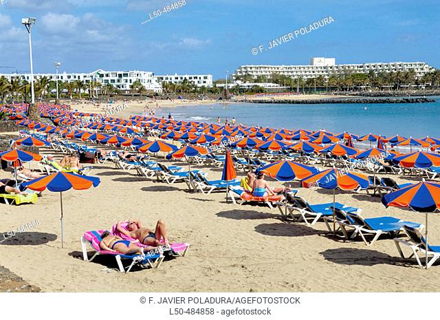 Playa de las Cucharas. Costa Teguise, Lanzarote, Canary Islands, Spain
